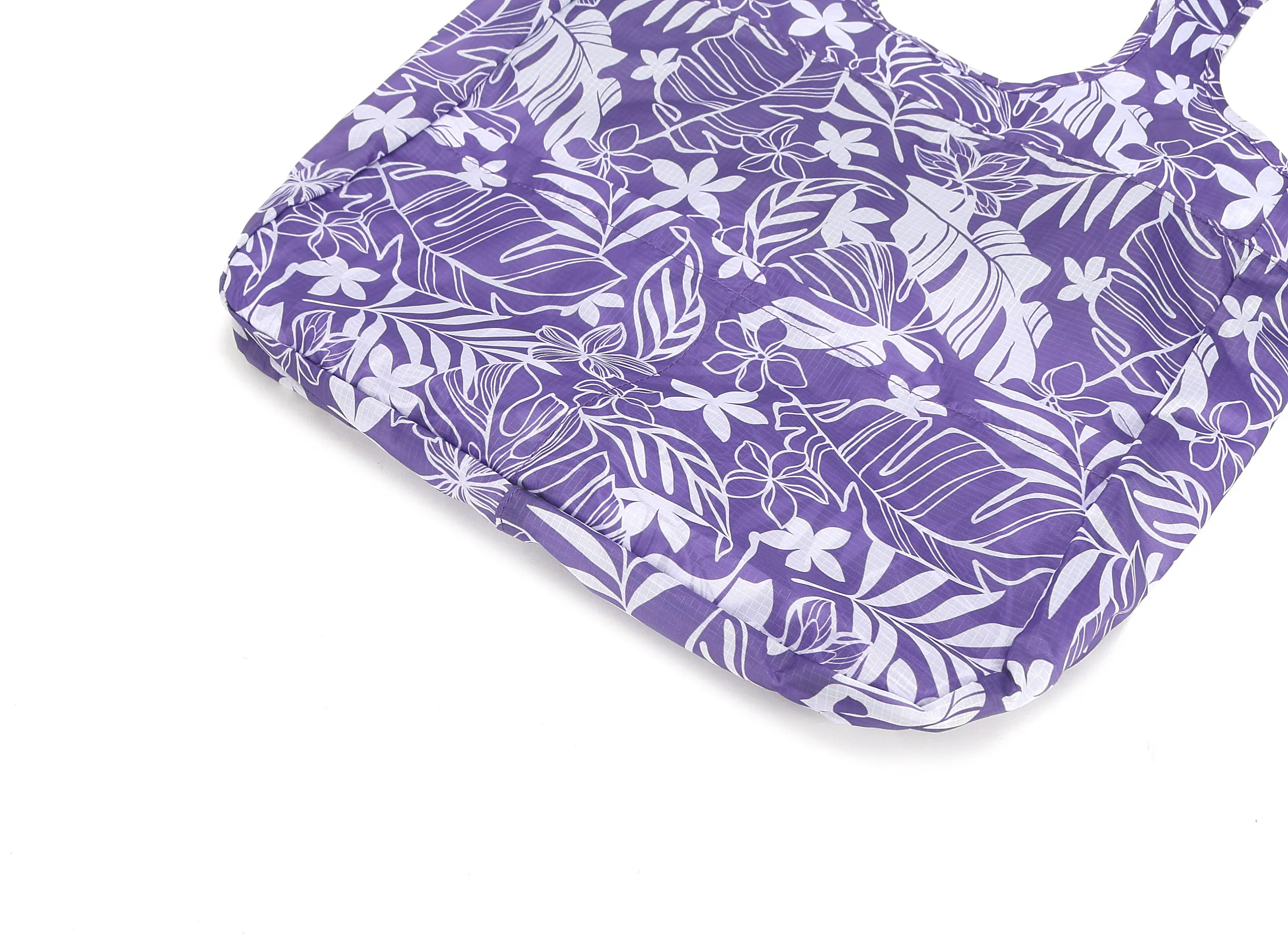 Foldable Bag Jacqueline Plumeria Monstera Purple