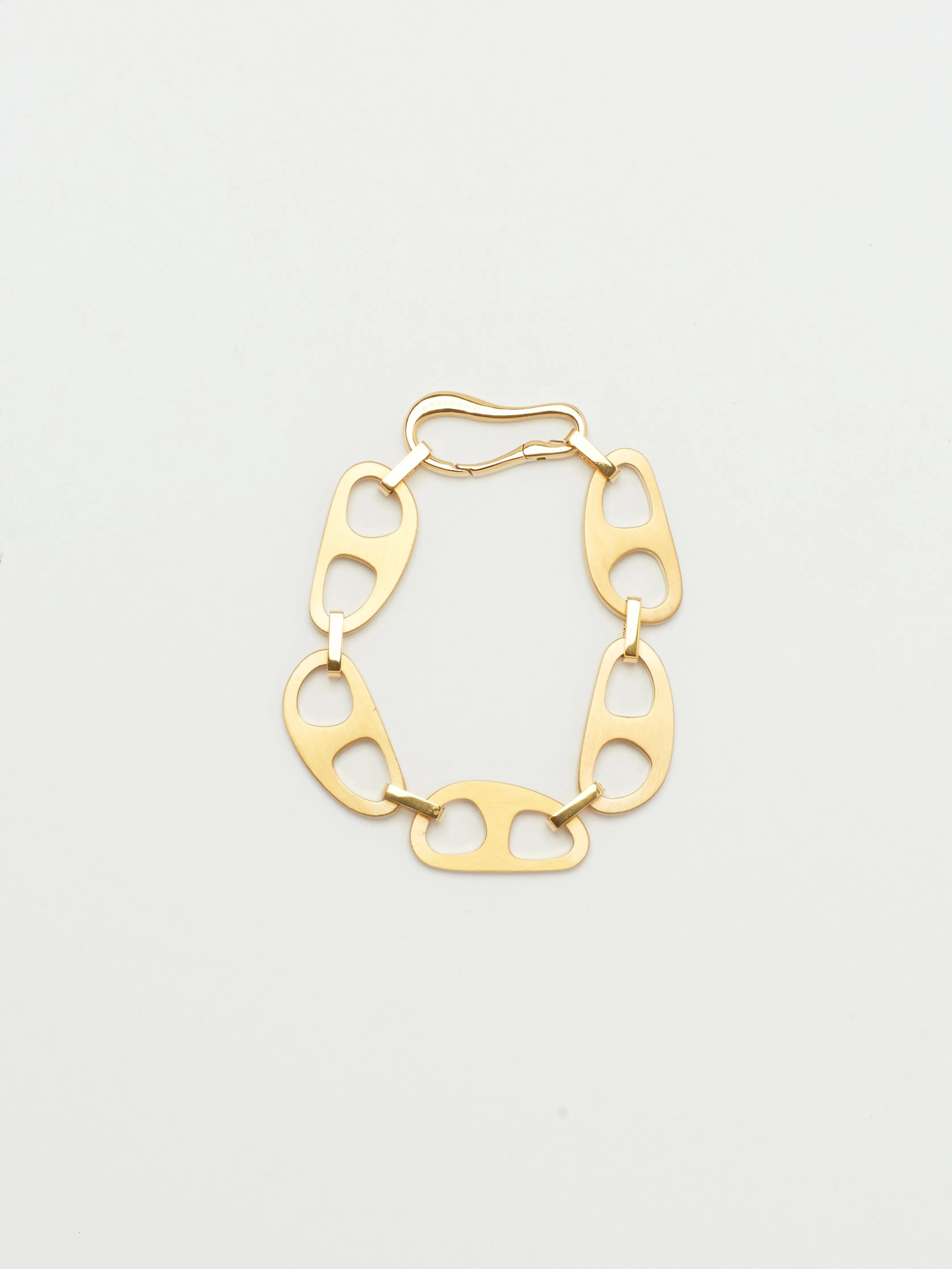 Gold Brushed Tab Bracelet