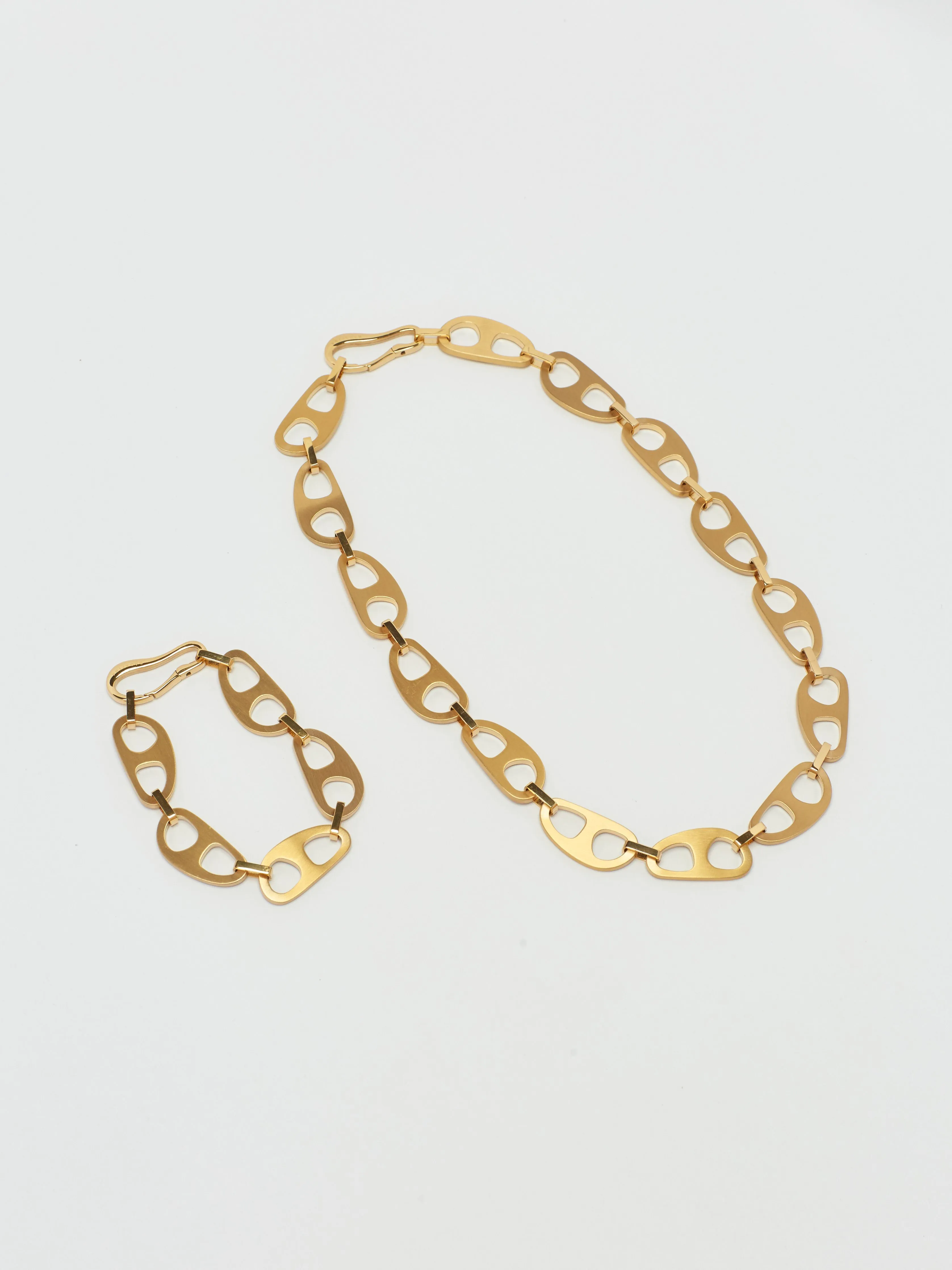 Gold Brushed Tab Bracelet