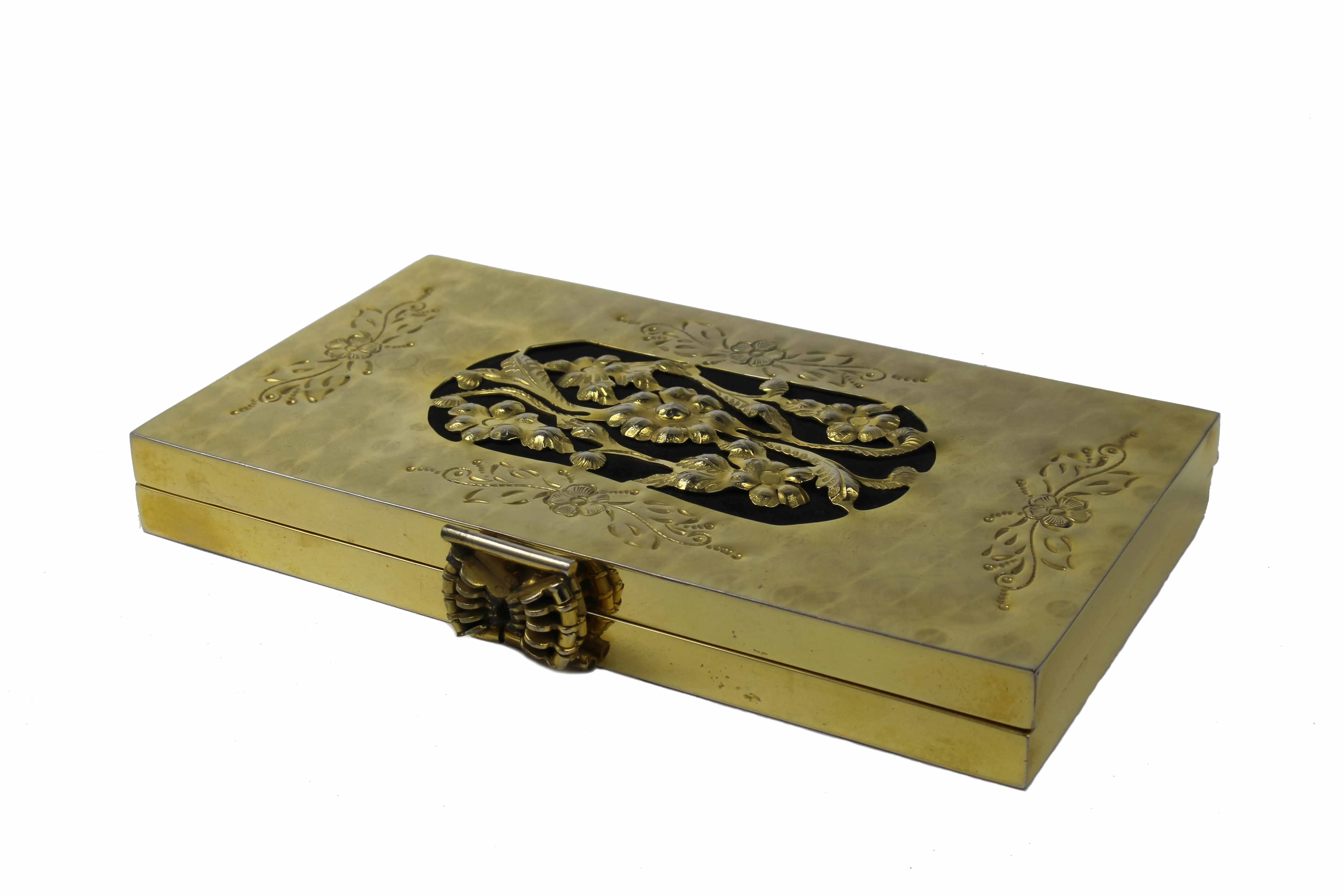 Gold filigree metal vanity purse