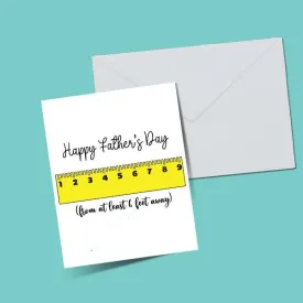 Happy Father's Day Ruler Card