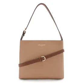 Honoré Adriane Midi beige leather shoulder bag calfskin leather