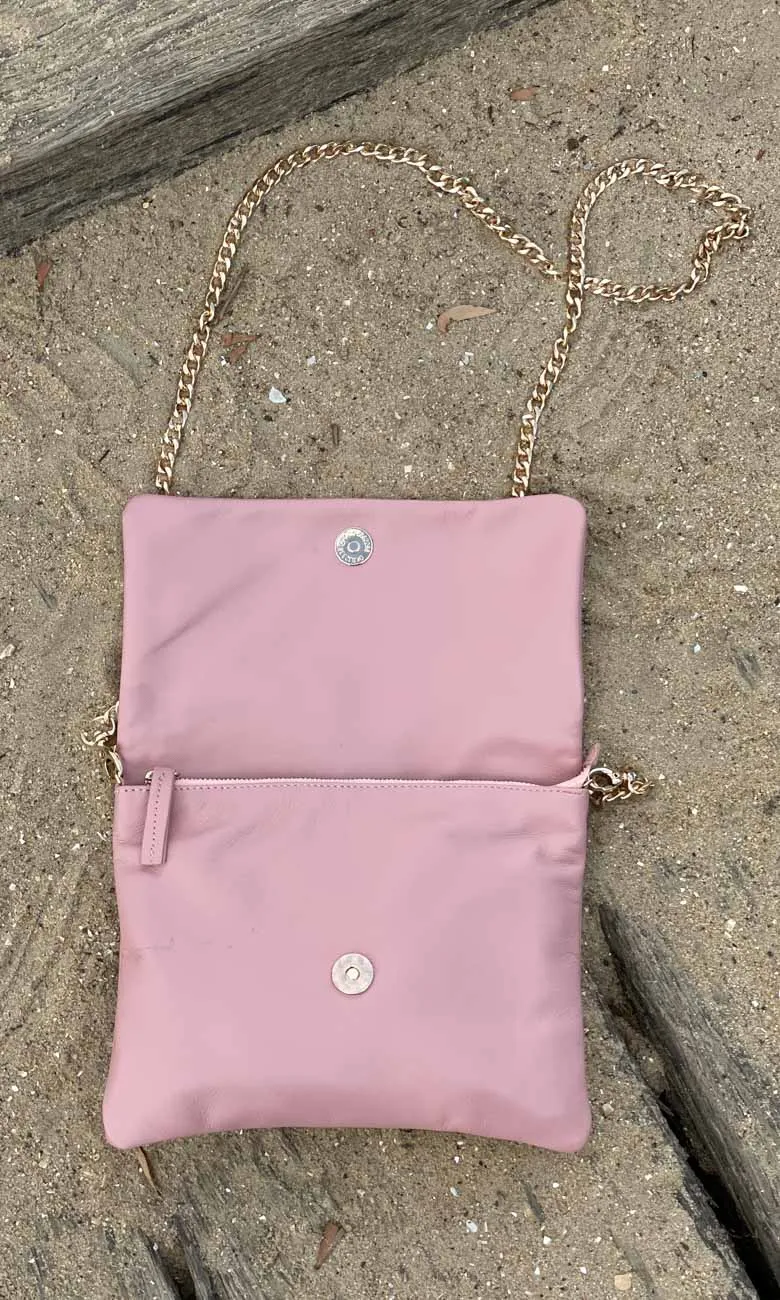 Hoss Salmon Pink Leather  Emily Bag