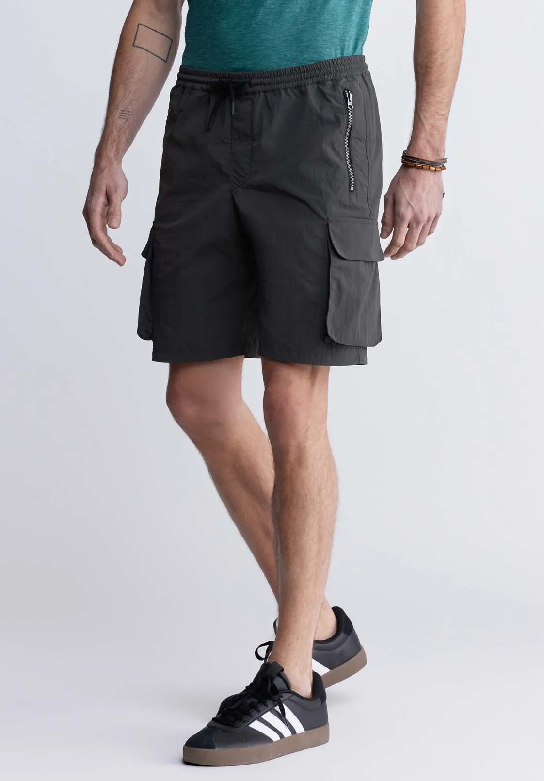 Hult Men’s Drawstring Shorts in Charcoal - BM24342