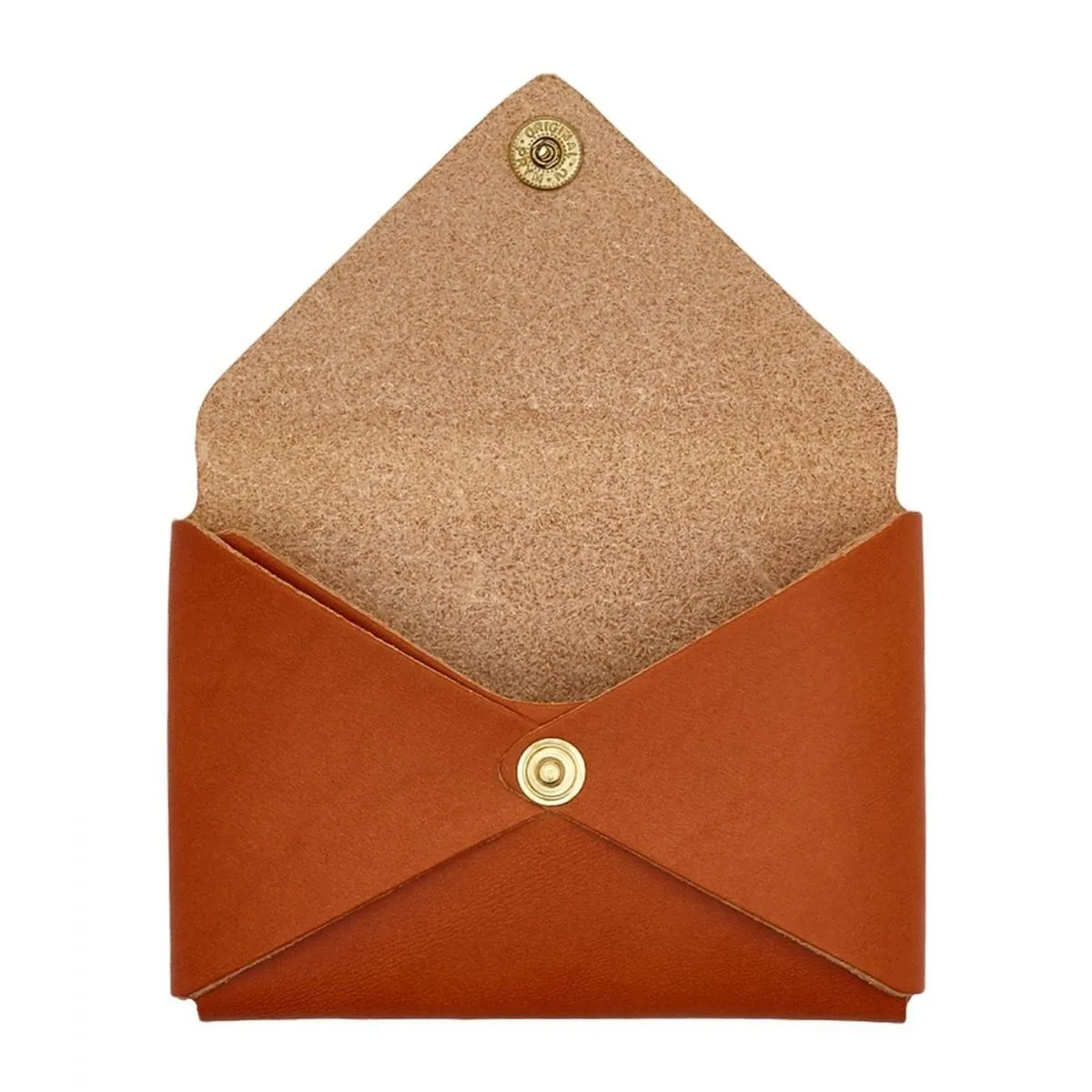 Il Bisonte Carmel Snap Envelope Leather Card Case