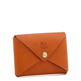 Il Bisonte Carmel Snap Envelope Leather Card Case