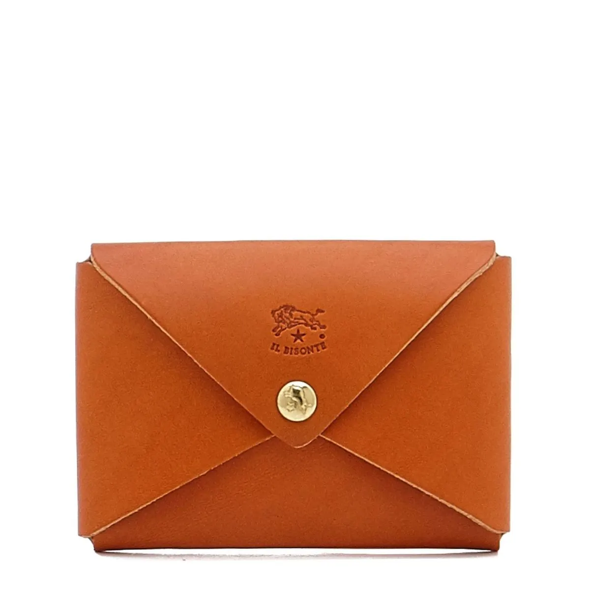 Il Bisonte Carmel Snap Envelope Leather Card Case