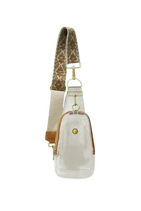 James Stadium Clear Sling Bag - Brown