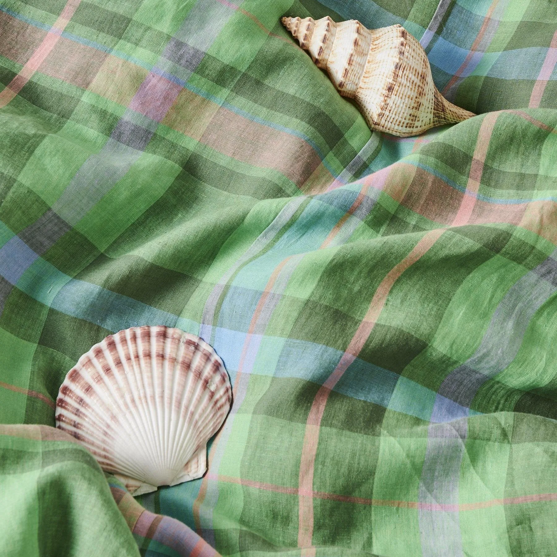 Jewel Of The Nile Tartan Linen Quilt Cover