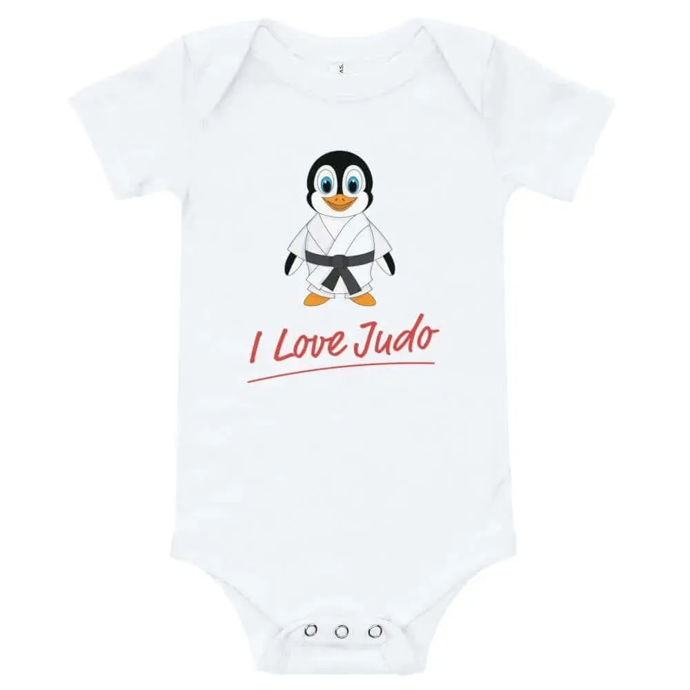 Judo Baby Bodysuit Penguin - I Love Judo