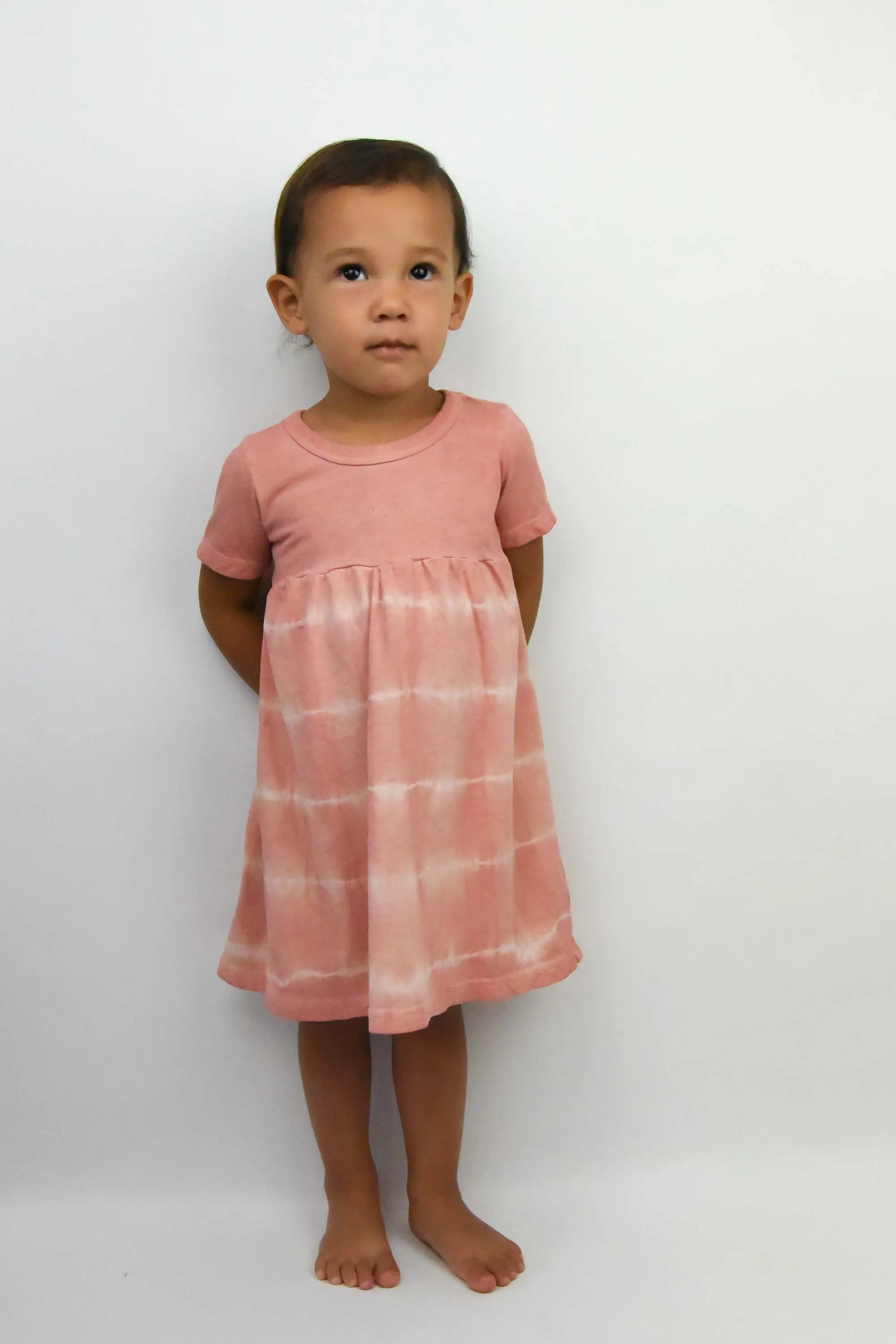 Kids Organic Plant-dyed Shibori Dress