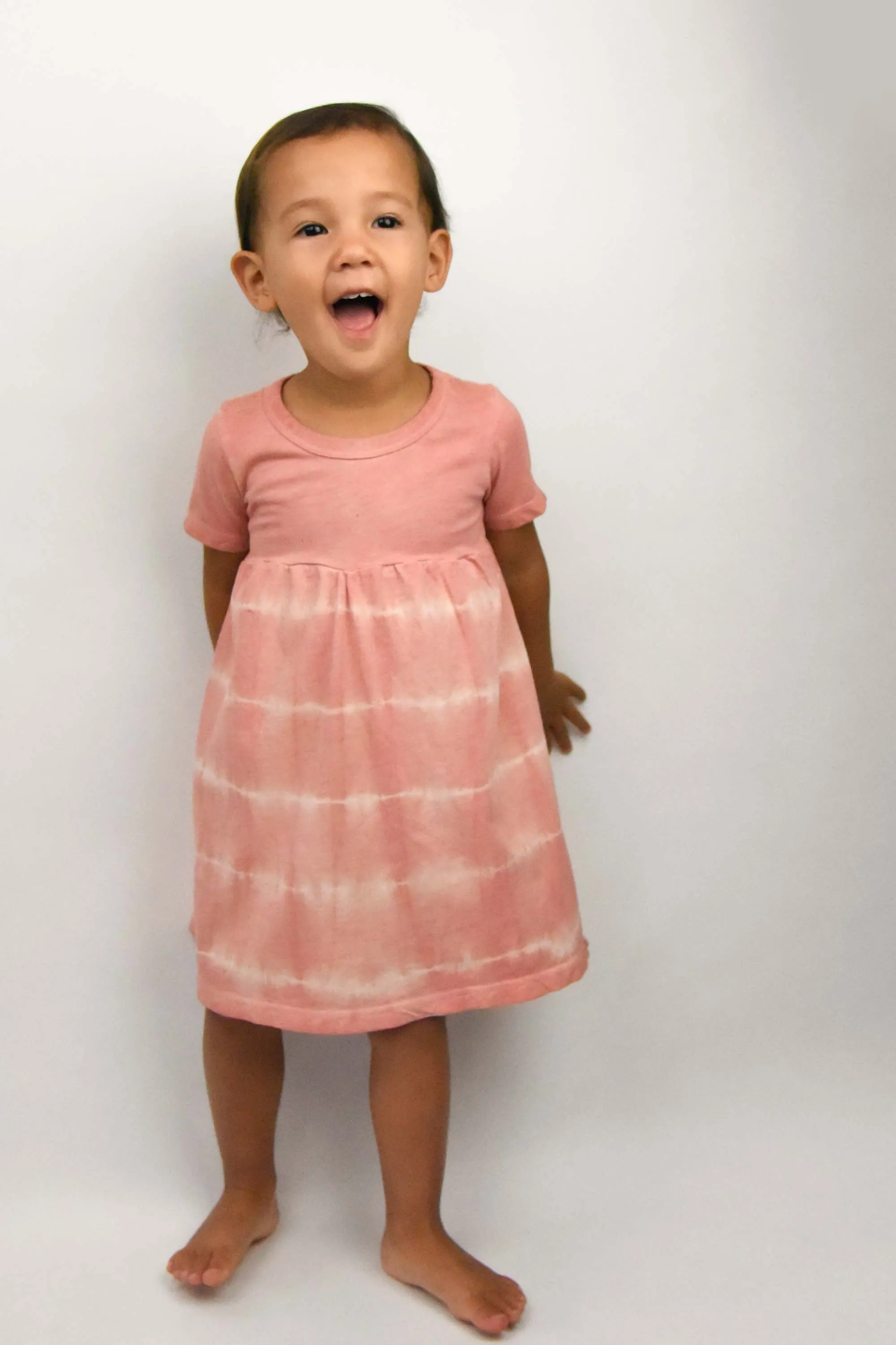 Kids Organic Plant-dyed Shibori Dress