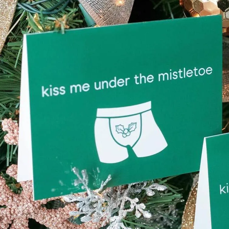 Kiss Me Under the Mistletoe | Christmas Card