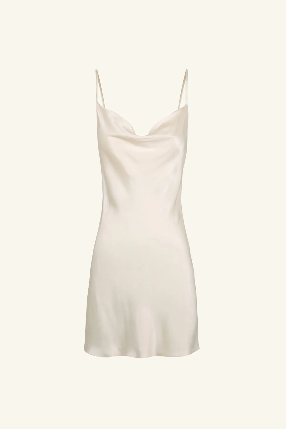 LA LUNE LOUNGE SLIP DRESS - CREAM