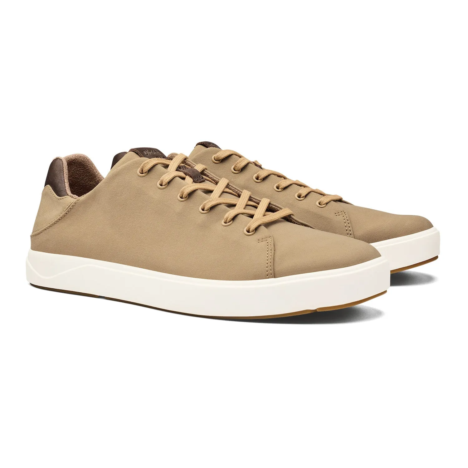 Lae'ahi Li Men's Waxed Canvas Sneakers in Khaki