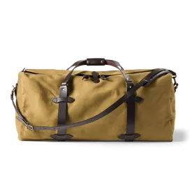 Large Rugged Twill Duffel Bag- Tan