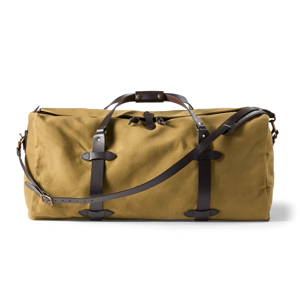 Large Rugged Twill Duffel Bag- Tan