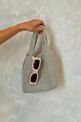 Laurel Silver Shimmer Shoulder Bag