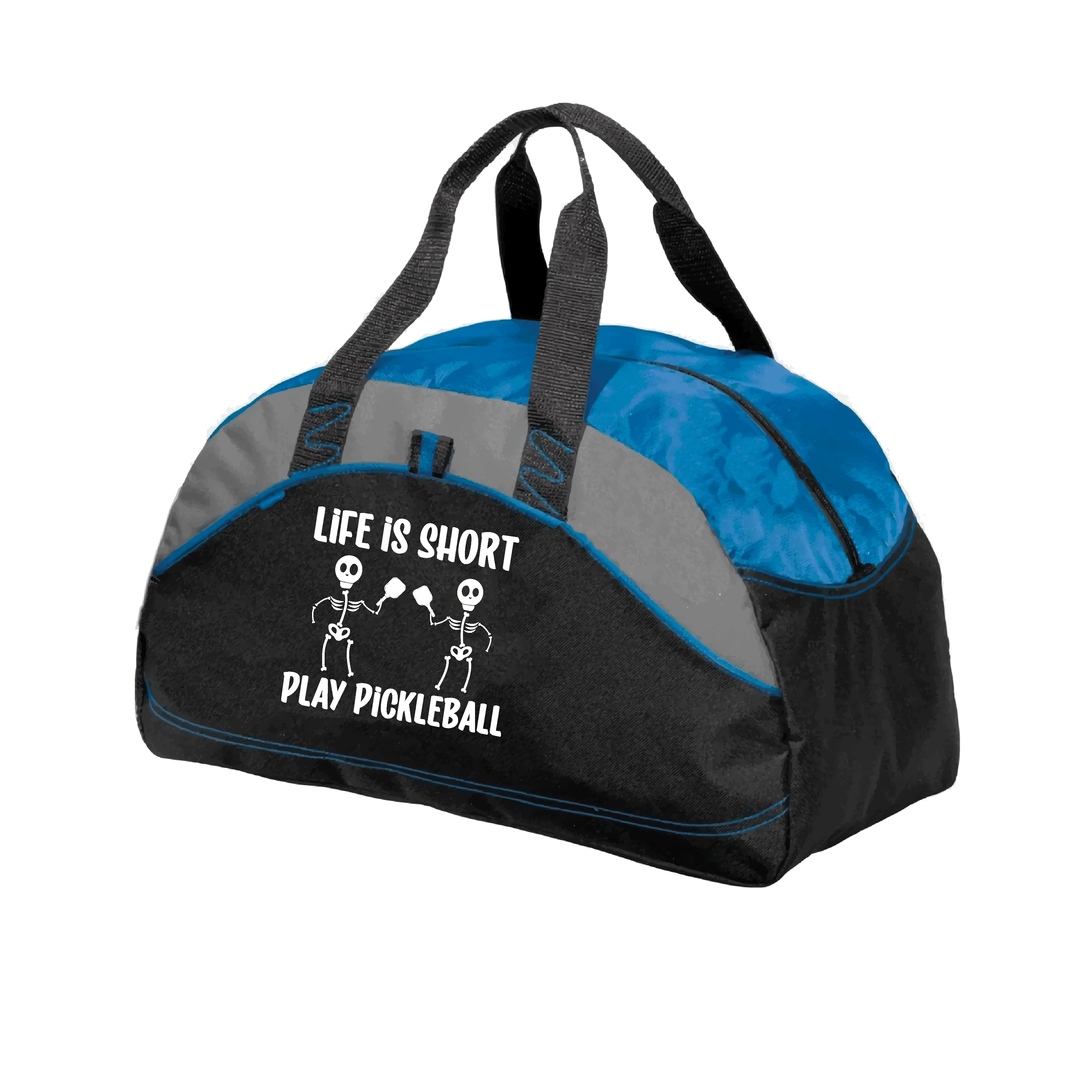 Life is Short Skeletons | Pickleball Sports Duffel | Medium Size Court Bag