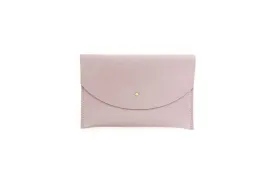 LIGHT LILAC LEATHER ENVELOPE POUCH