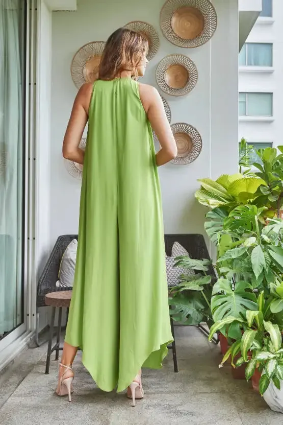 Lime Green Halter Jumpsuit