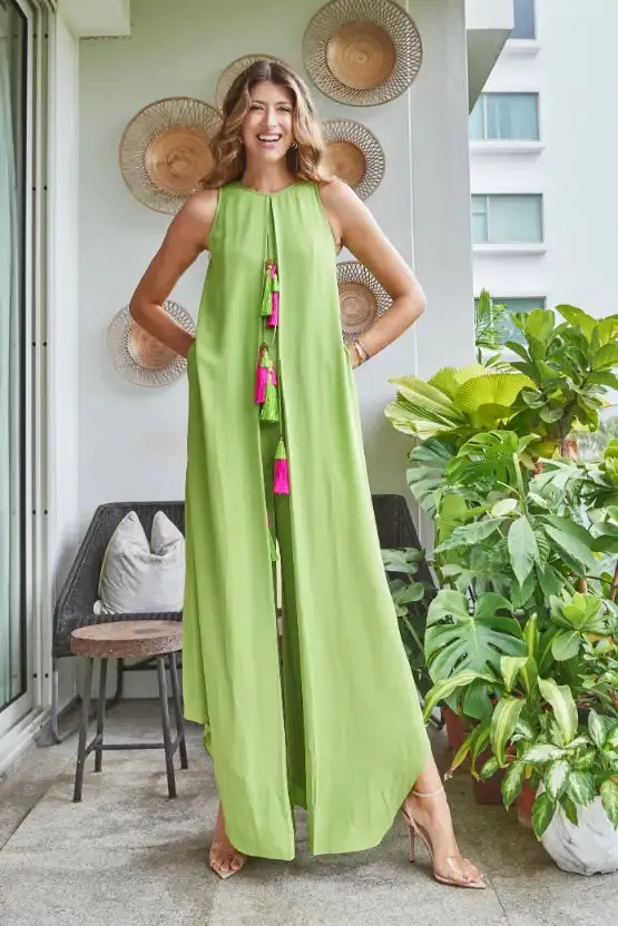 Lime Green Halter Jumpsuit