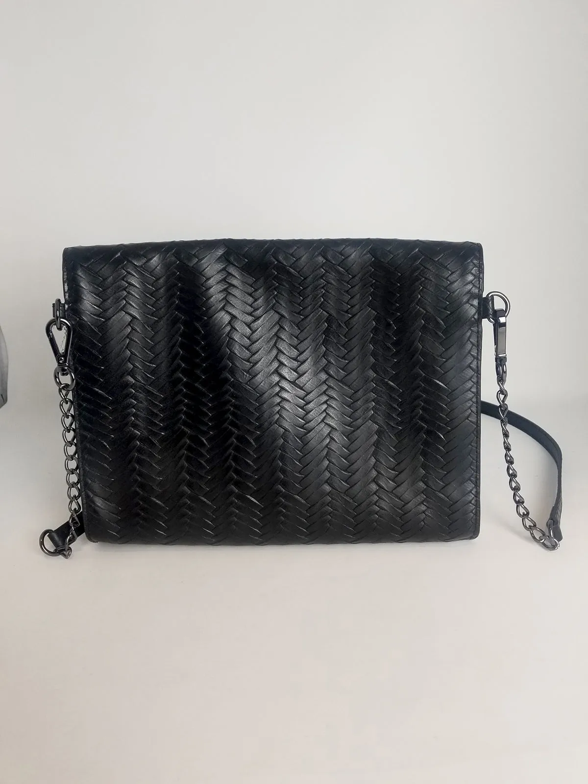 Lodis Black Woven Envelope Purse NWOT