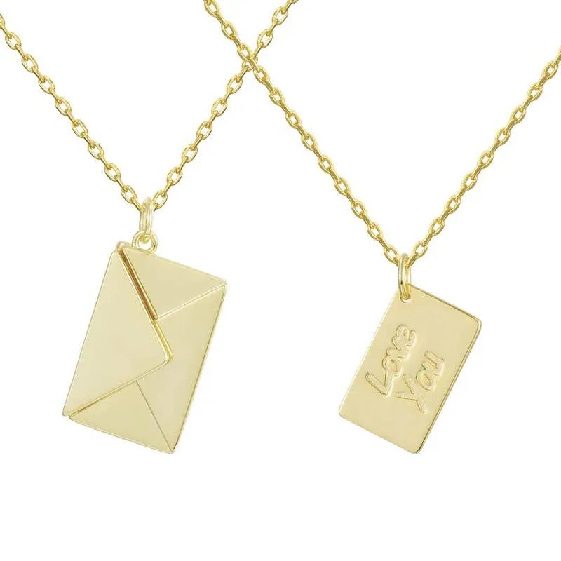 Love Letter Envelope and Letter Necklace