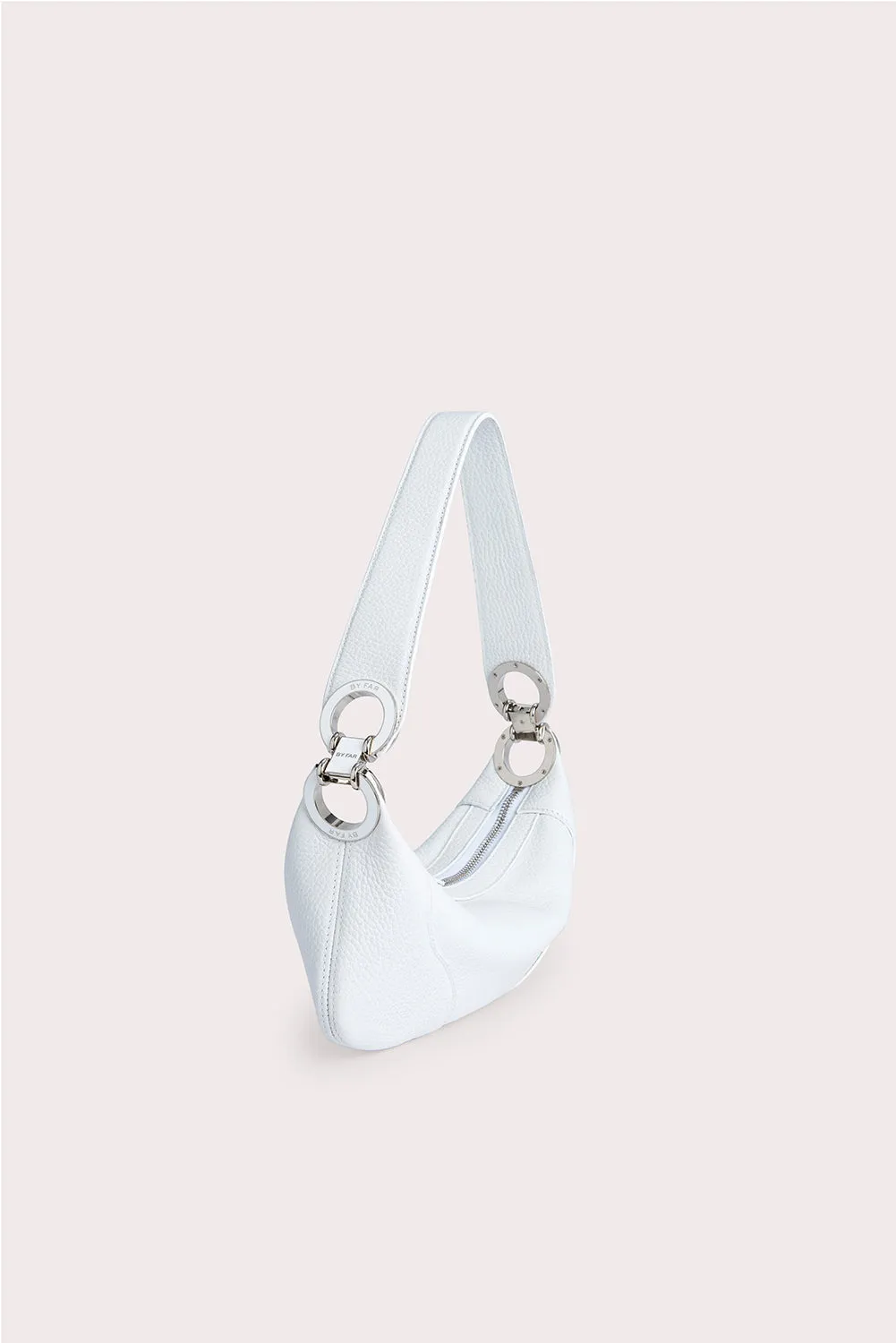 Mini Amira White Flat Grain Leather