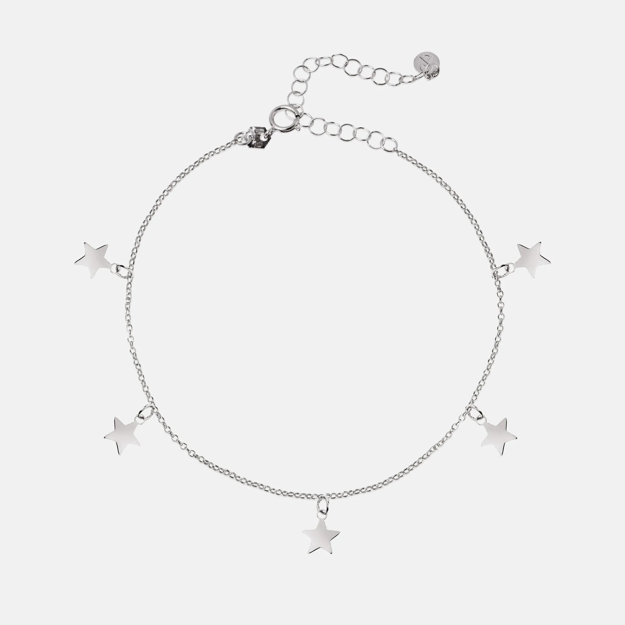 Mini Stars Silver Anklet