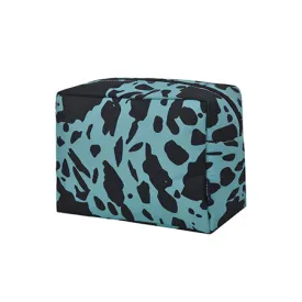 Neon Cow Turquoise NGIL Large Cosmetic Travel Pouch