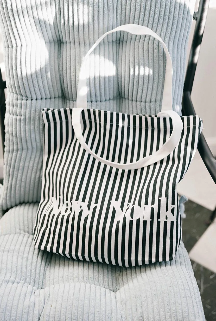 New York Canvas Tote - Stripes