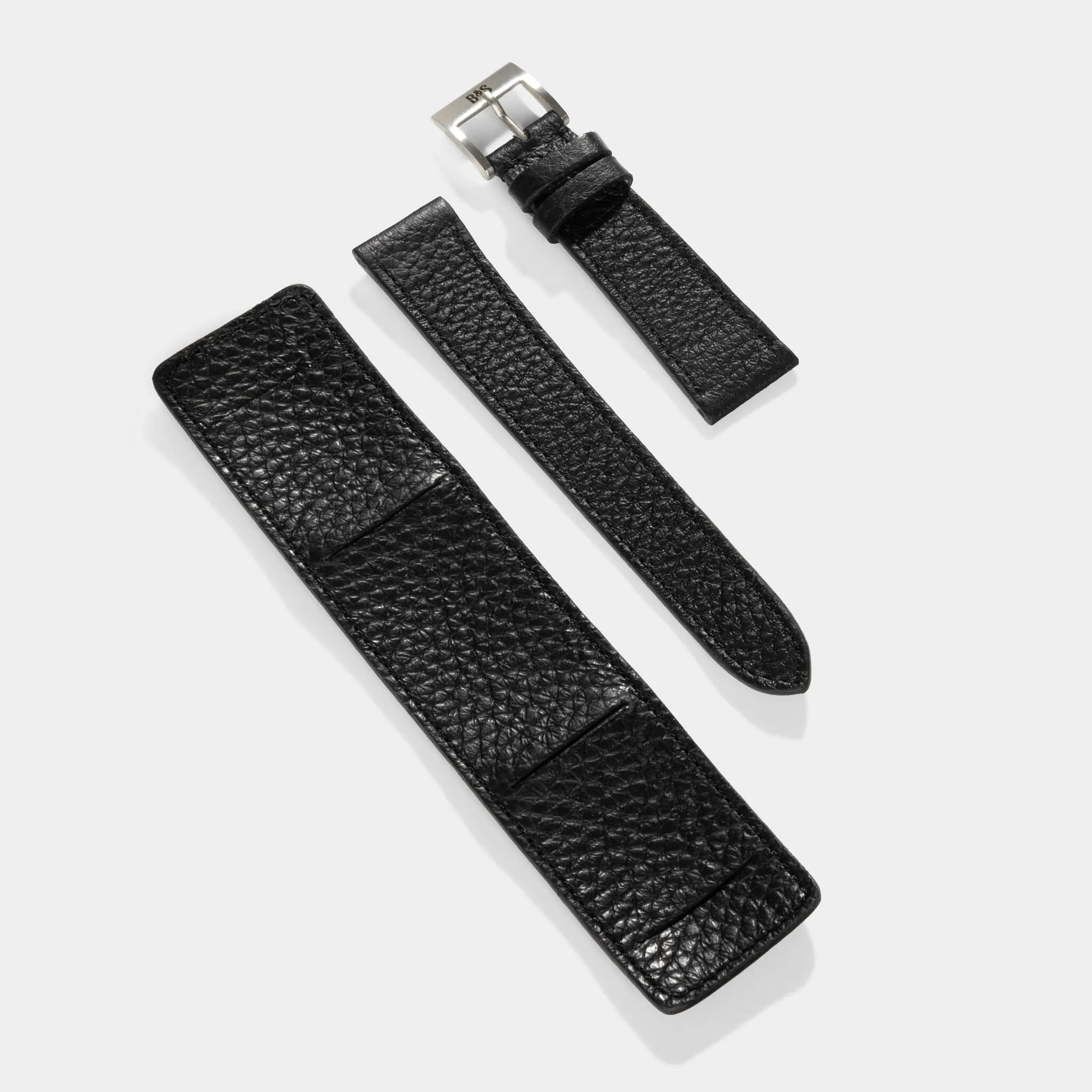 Newman Rich Black Leather Watch Strap