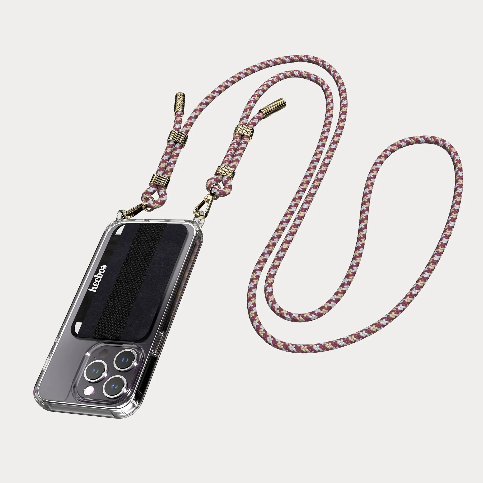 Phone Case Necklace - Beach (Woven Red)