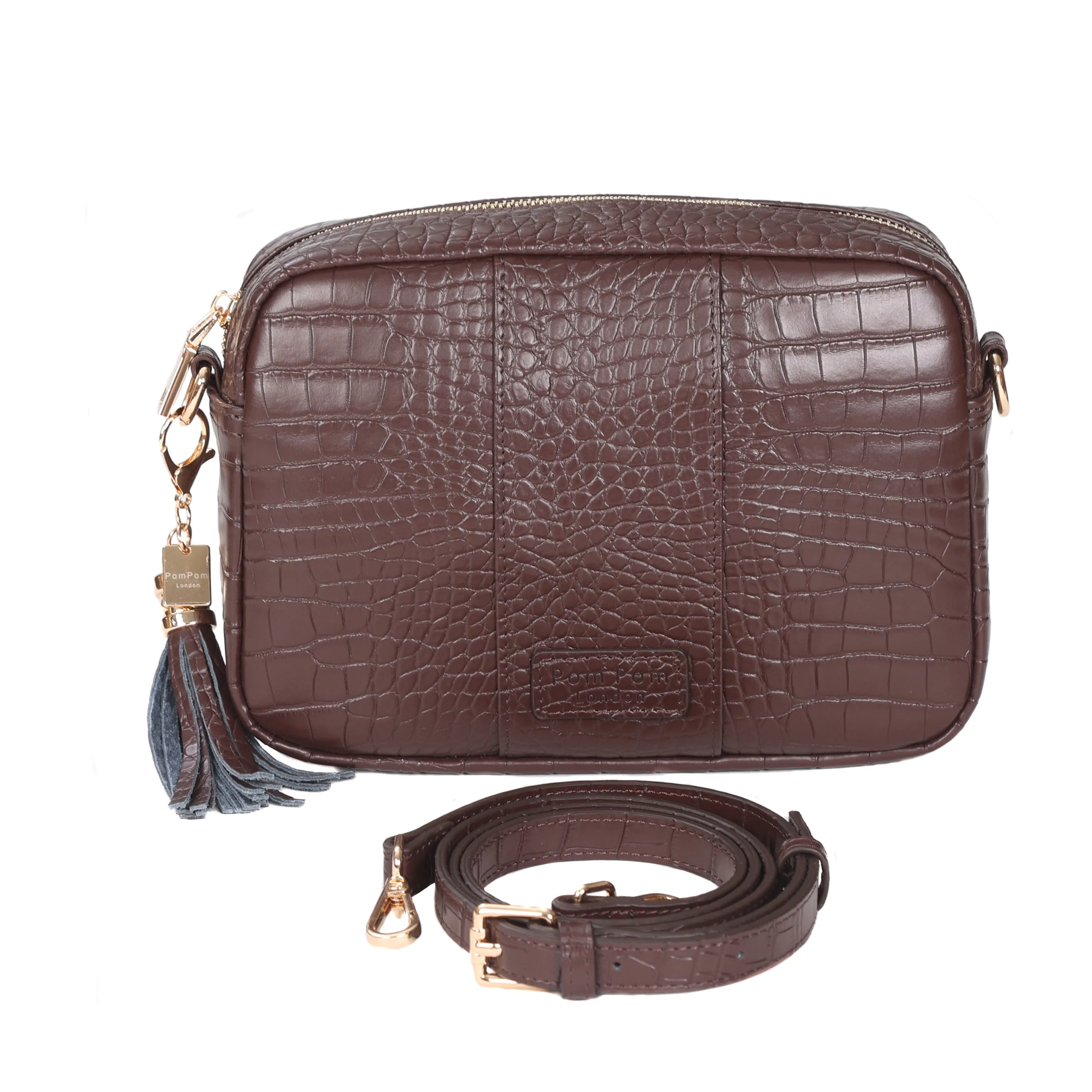 Pom Pom London City Croc Bag Chocolate