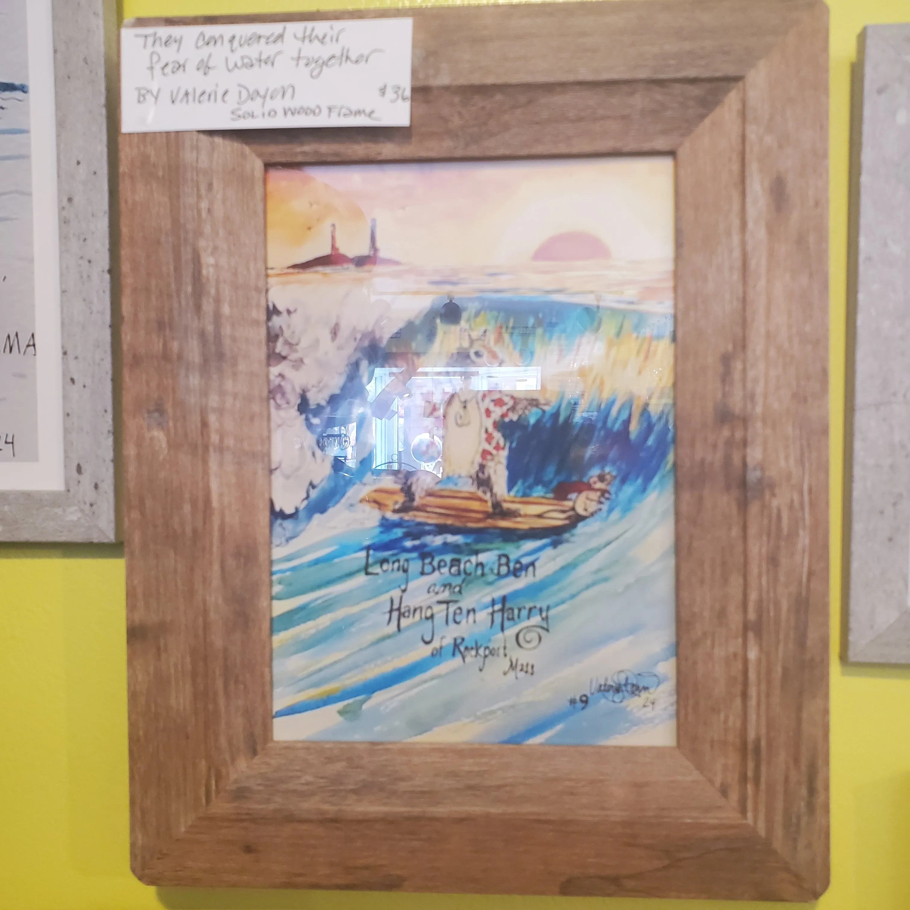 Print of 'Long Beach Ben & Hang Ten Harry' of Rockport by Valerie Doyon