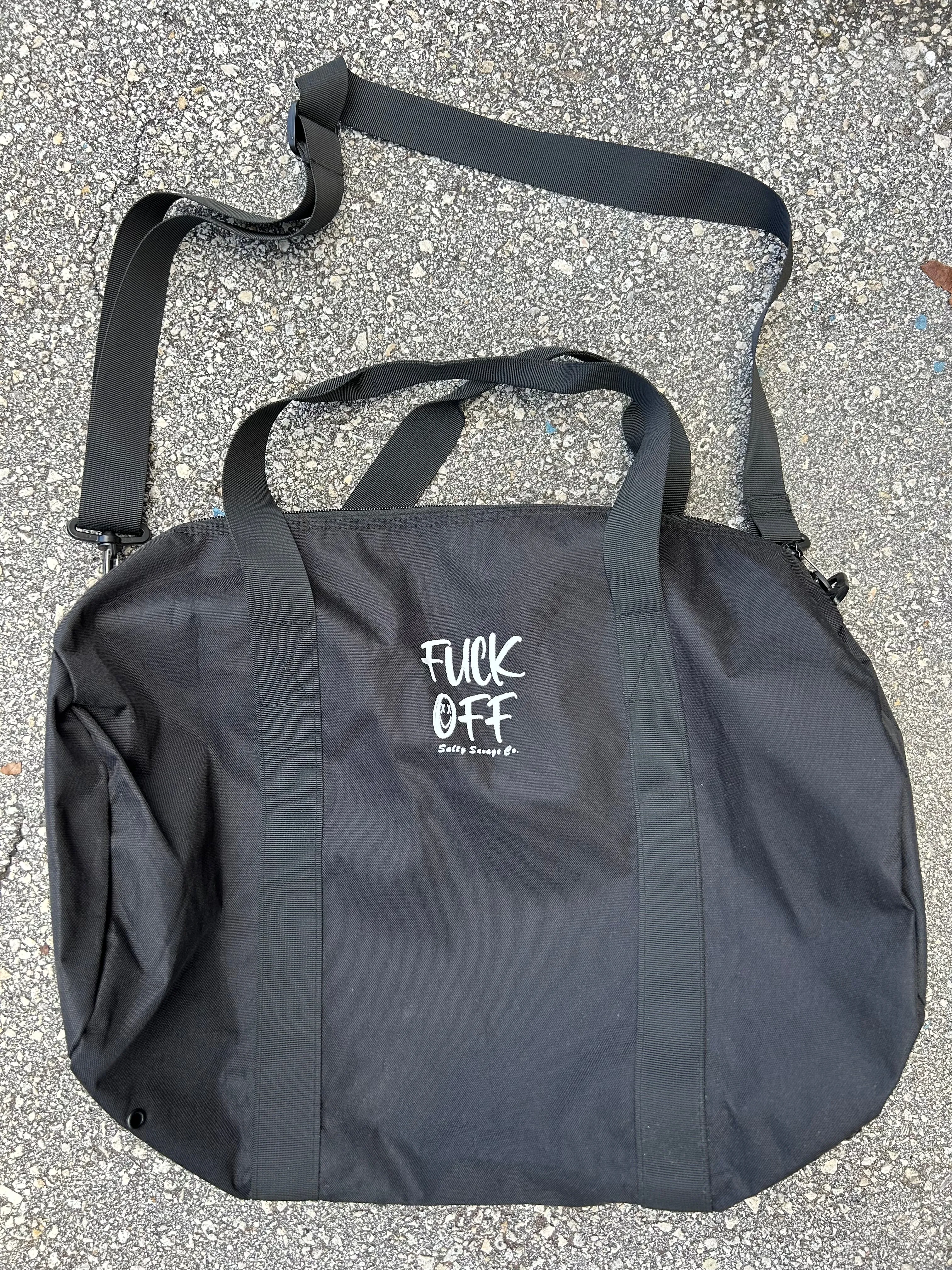 Salty Savage Essential “FUCK OFF” Gym Duffel Bag