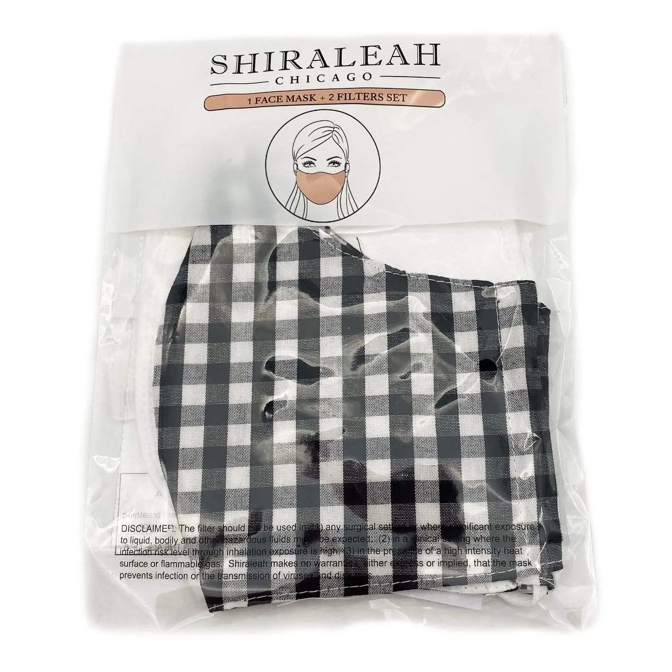 SHIRALEAH Pepita Makeup Bag and Mask Bundle - Gingham New w/Tags