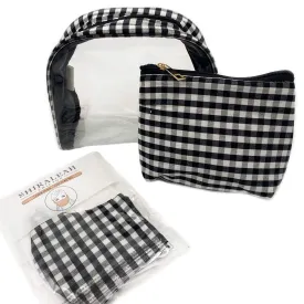 SHIRALEAH Pepita Makeup Bag and Mask Bundle - Gingham New w/Tags