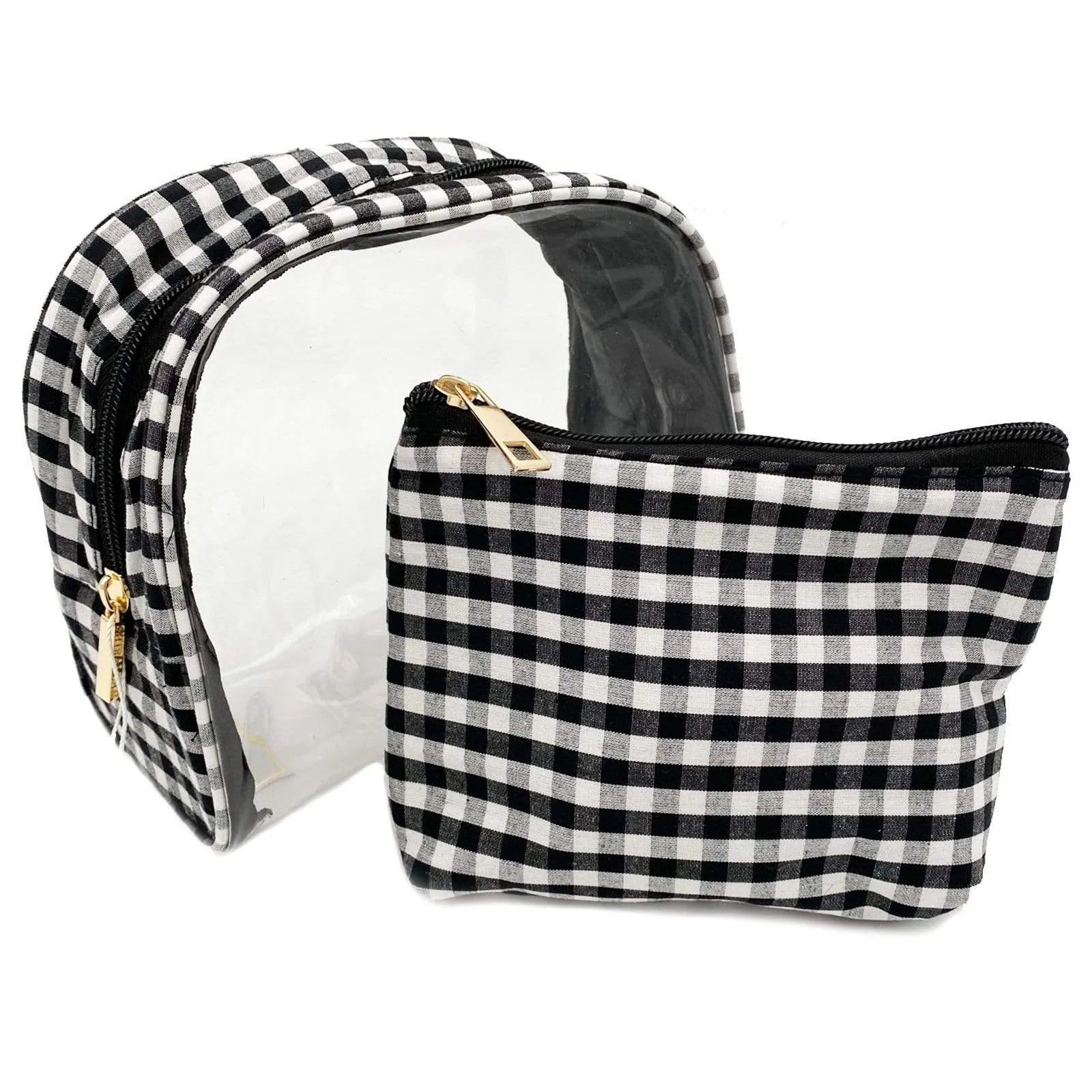 SHIRALEAH Pepita Makeup Bag and Mask Bundle - Gingham New w/Tags