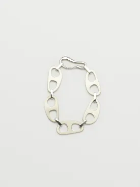 Silver Brushed Tab Bracelet