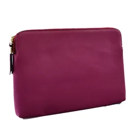 SORRENTO - Addison Road  Magenta Structured Saffiano Clutch