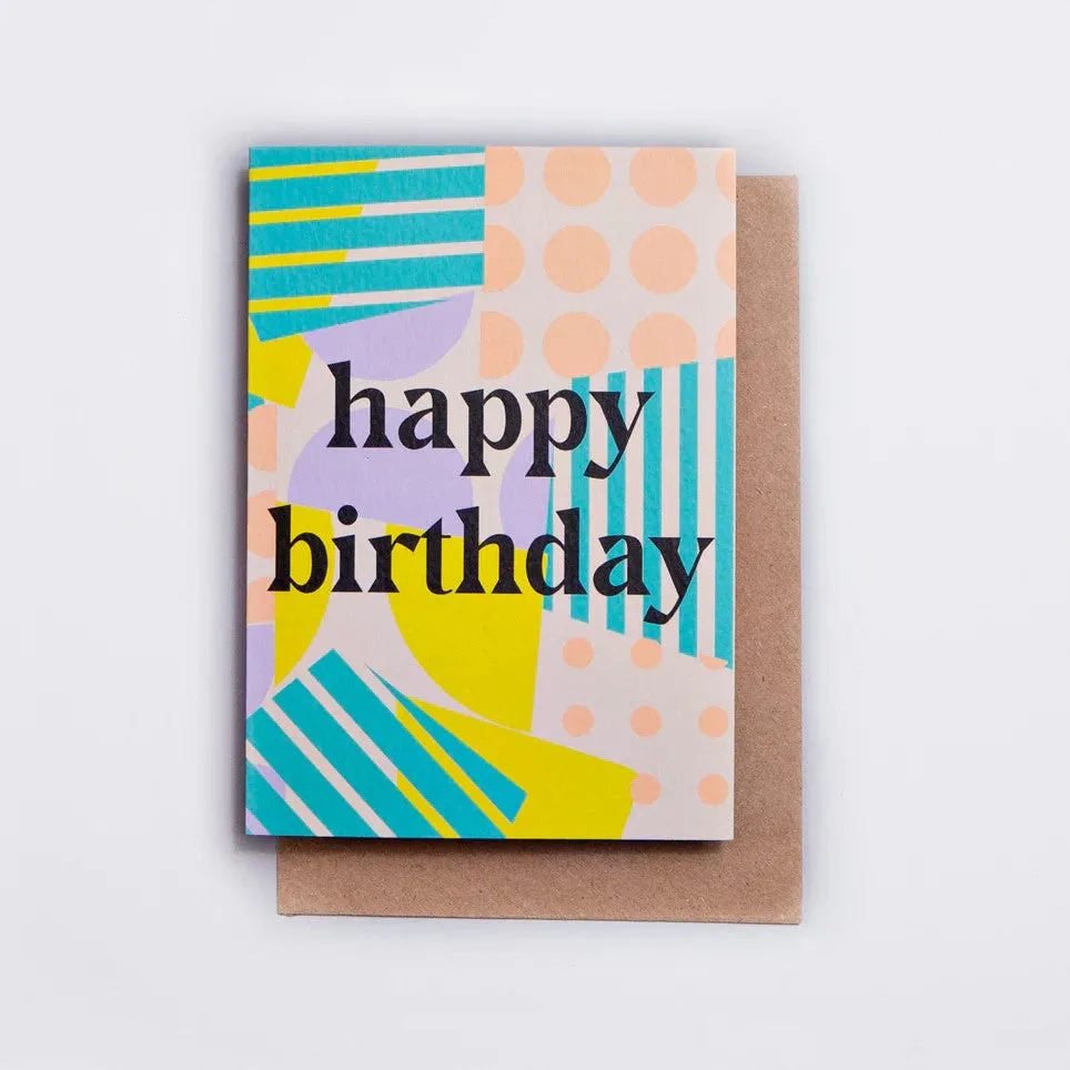 Spots   Stripes Birthday Card