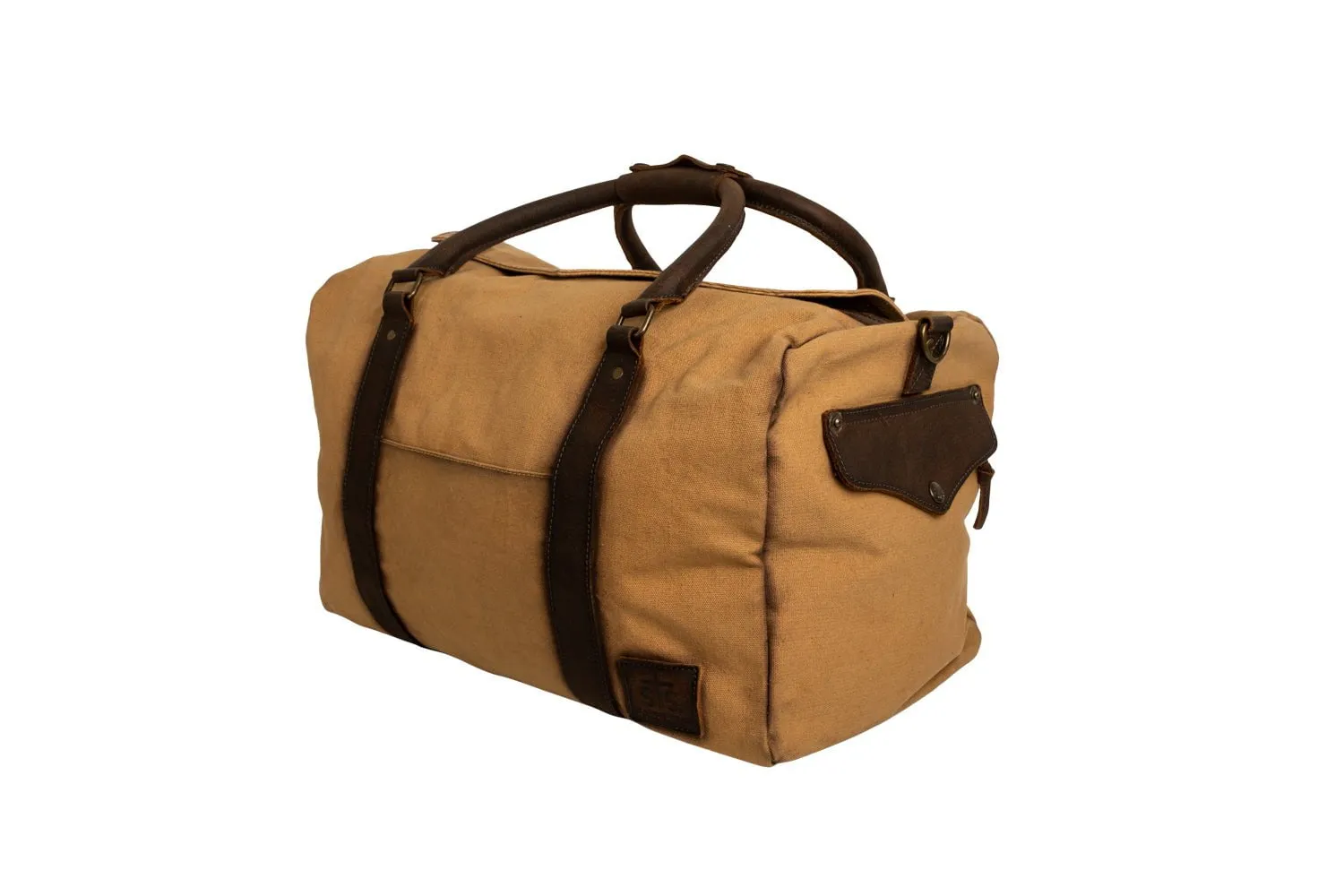 STS Ranchwear Mens Buffalo Creek Small Tan/Chestnut Buffalo Leather Duffel Bag