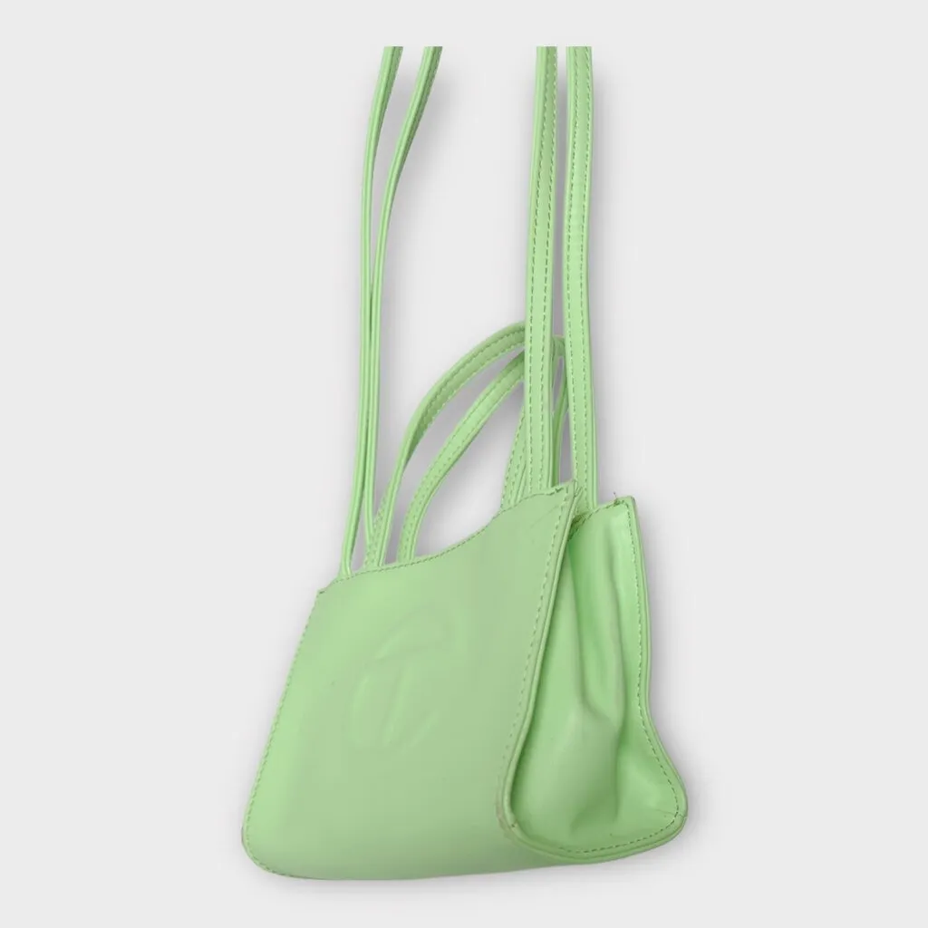 Telfar Lime Green Mini Shopper Bag