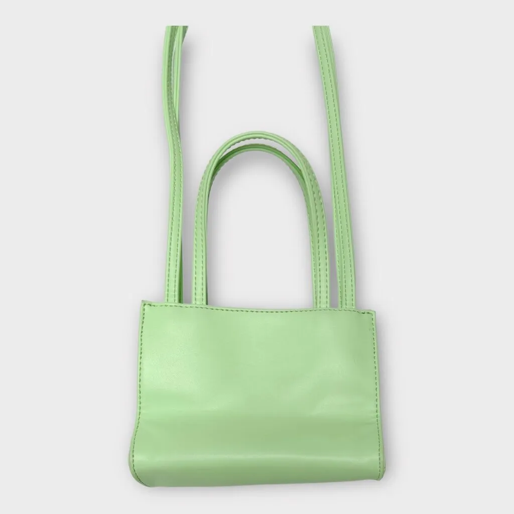 Telfar Lime Green Mini Shopper Bag