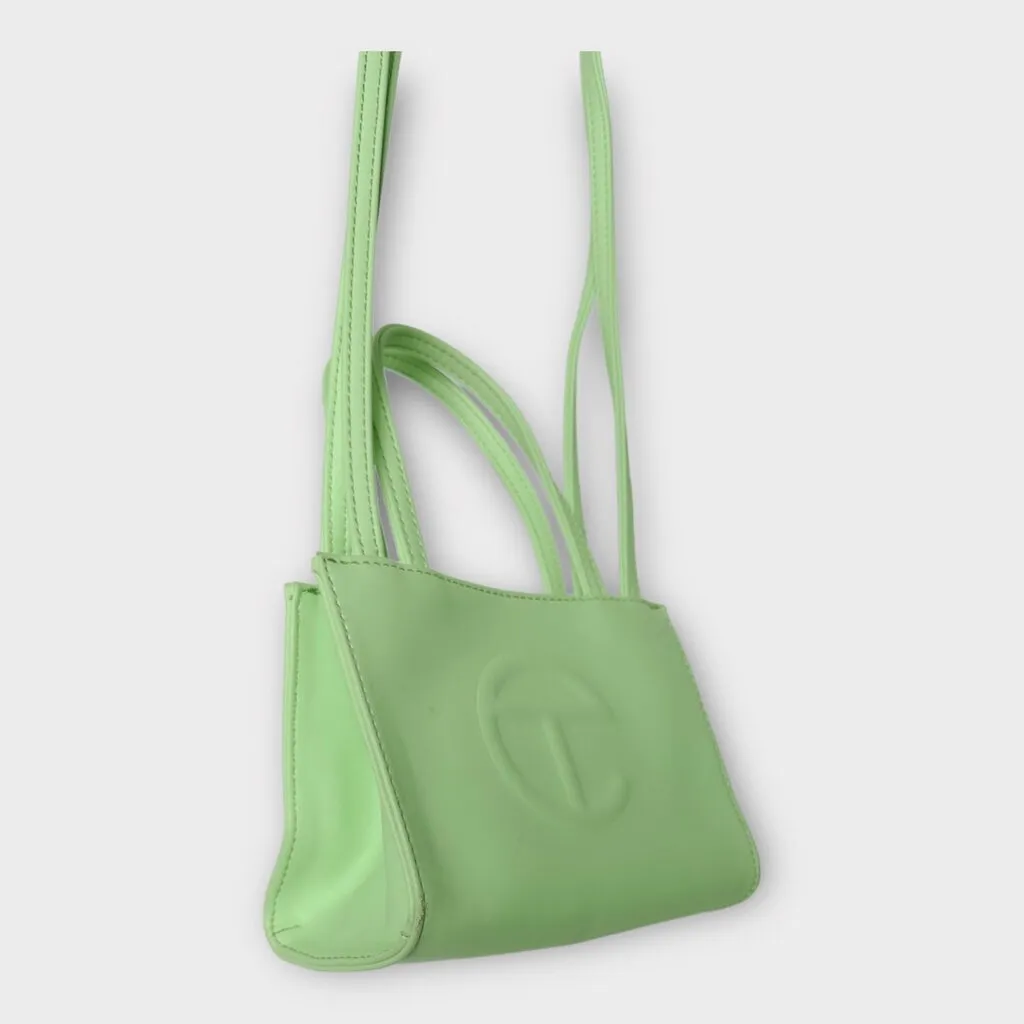 Telfar Lime Green Mini Shopper Bag