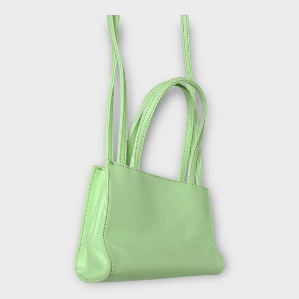 Telfar Lime Green Mini Shopper Bag