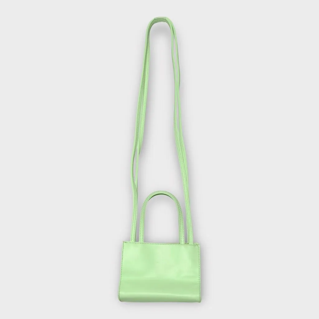 Telfar Lime Green Mini Shopper Bag