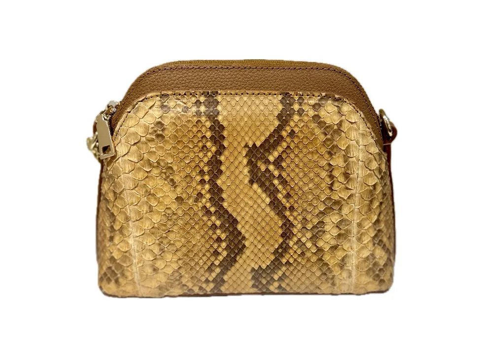 TESTALEONE Luxury Crossbody Bag. Red python